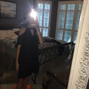 Black off the shoulder dress